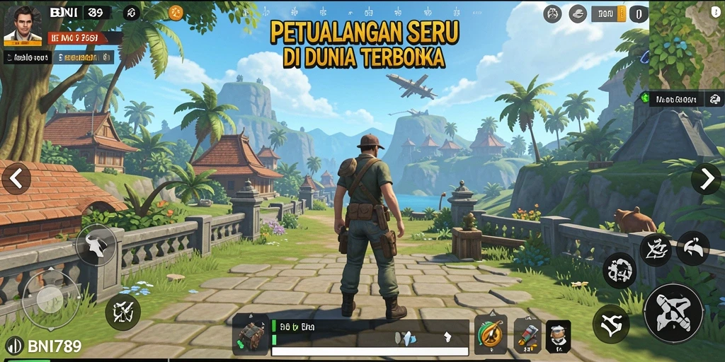 Gambaran gameplay seru di dunia terbuka BNI789.