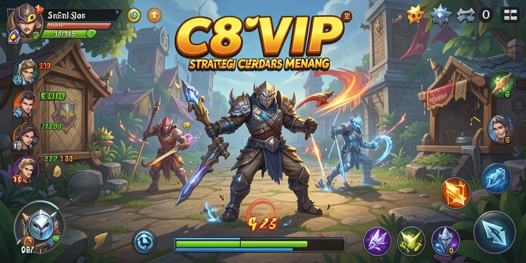 Tangkapan layar gameplay C8VIP menunjukkan aksi taktis yang mendebarkan.
