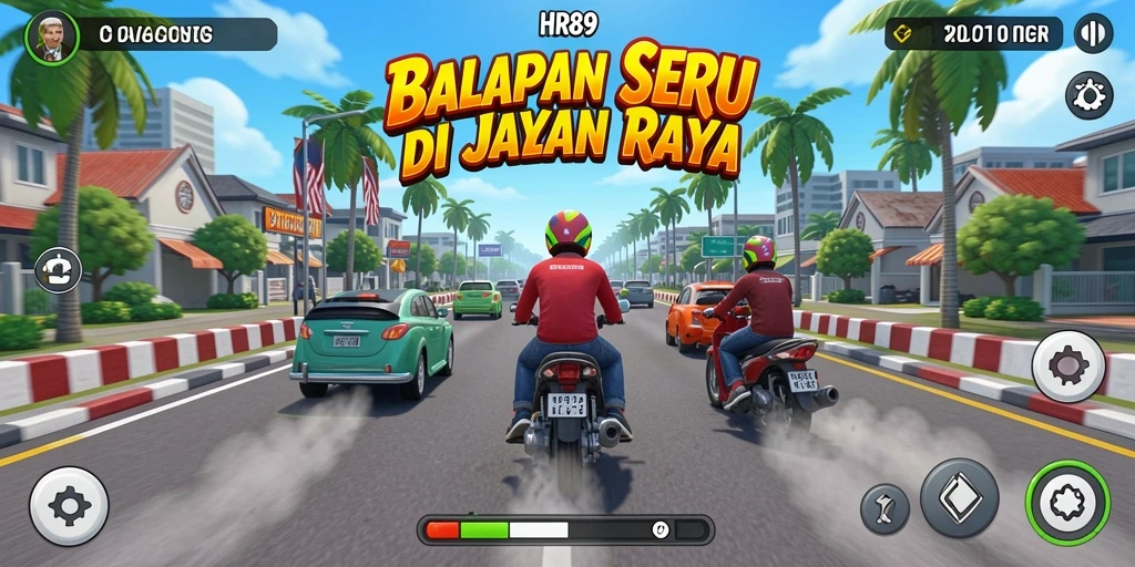 Menampilkan gameplay balapan mendebarkan di HR89.