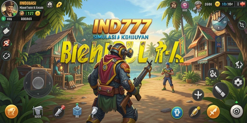 Tampilan gameplay menakjubkan dari IND777 yang penuh warna.