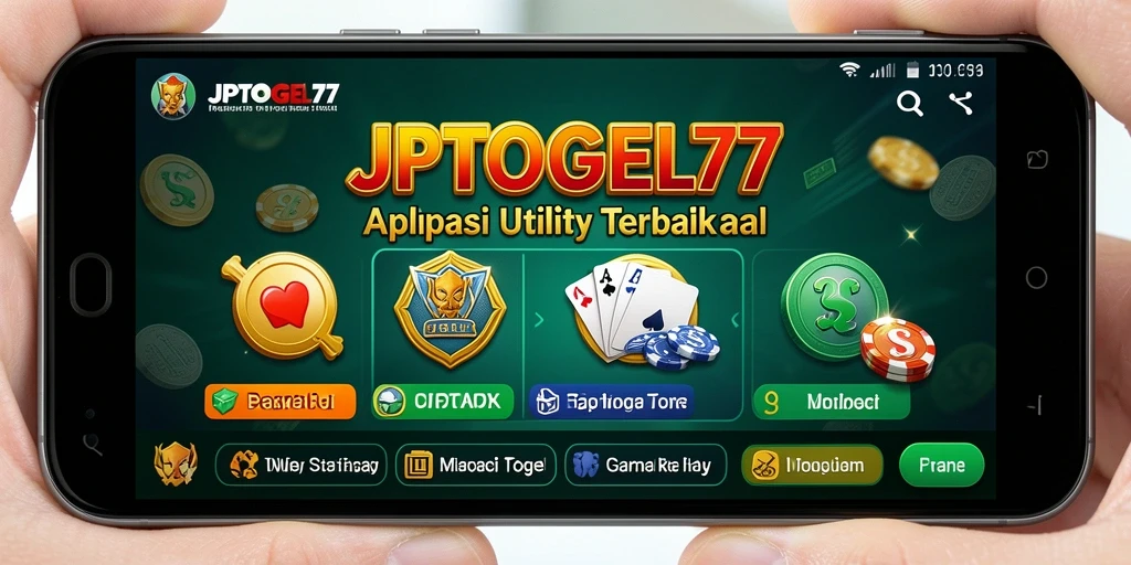 Tampilan aplikasi JPTOGEL77 dengan fitur prediksi angka togel.