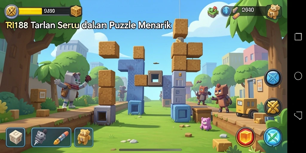 Tampilan gameplay RI188 yang penuh warna dan menantang.