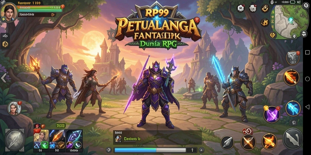 Tampilan permainan RPG yang penuh aksi dan petualangan.