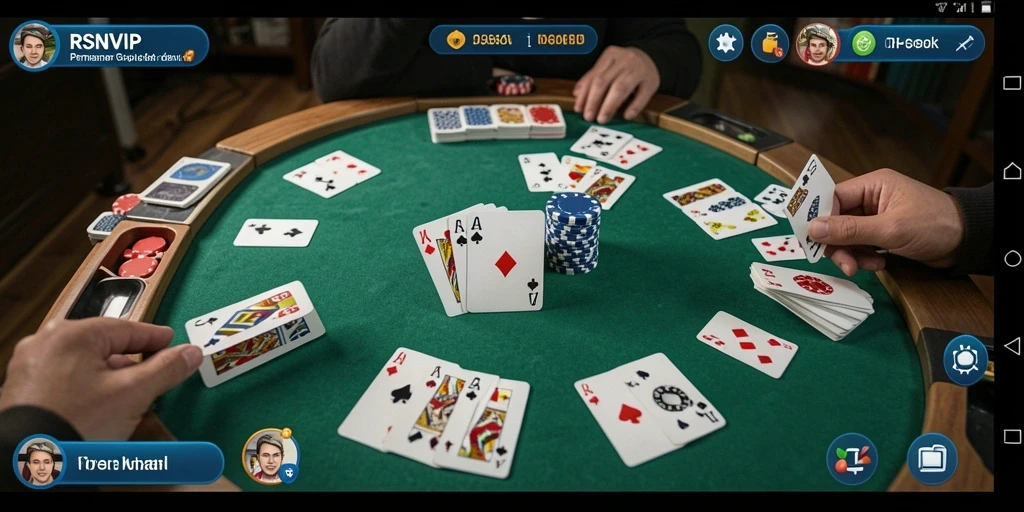 Screenshot utama RSNVIP menampilkan gameplay seru Gaple.