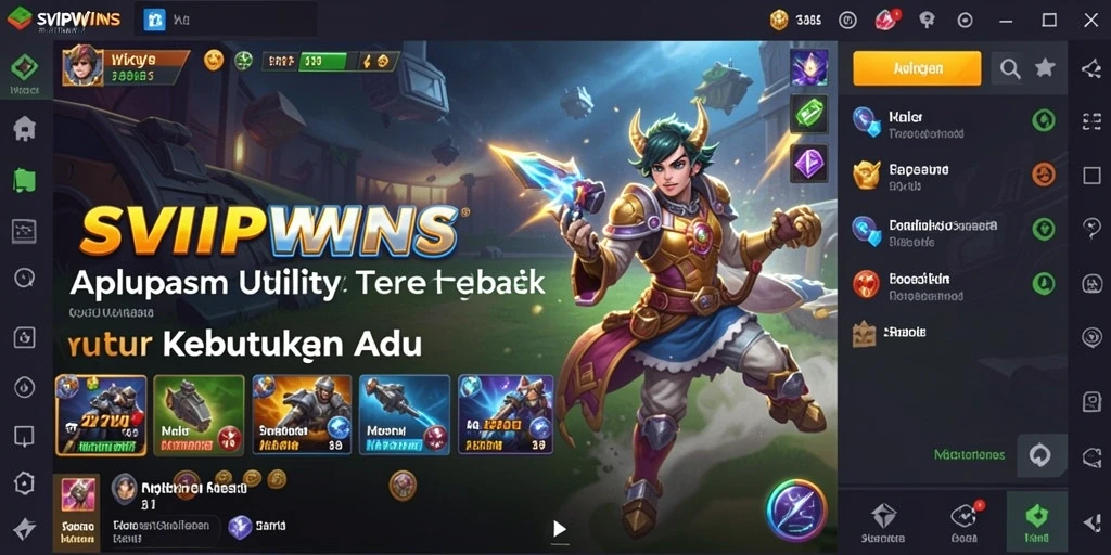 Screenshot utama SVIPWINS menampilkan antarmuka aplikasi yang user-friendly.